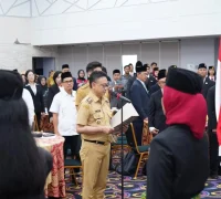 Wali Kota Edi Kamtono Wali Kota Pontianak, Edi Rusdi Kamtono saat menghadiri pelantikan FKUB dan Duta Pancasila Pontianak 2025-2030, Selasa, 29 Juli 2025. (Prokopim)