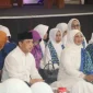 Ketua TP PKK Kalbar, Erlina Ria Norsan saat menghadiri Halal Bihalal BKMT Kalimantan Barat di Pendopo Gubernur Pontianak