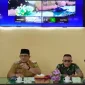 Wakil Bupati Sambas H. Heroaldi Djuhardi Alwi membuka rapat evaluasi kinerja TPPED Kabupaten Sambas di Aula BAPPERIDA