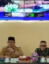 Wakil Bupati Sambas H. Heroaldi Djuhardi Alwi membuka rapat evaluasi kinerja TPPED Kabupaten Sambas di Aula BAPPERIDA