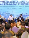 Menkeu Purbaya Yudhi Sadewa saat menghadiri FGD KADIN membahas penguatan industri galangan kapal nasional di Jakarta.