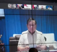 Presiden RI Prabowo Subianto Presiden Prabowo memberikan arahan dalam Rakornas virtual Penanganan Karhutla Seluruh Indonesia. (Kalbarprov.go.id)