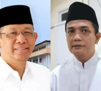 FotoJet – 2025-10-21T151130.480 Mantan Gubernur Kalimantan Barat, Sutarmidji (kiri), dan Wawako Bahasan, yang mengalami peretasan WhatsApp.