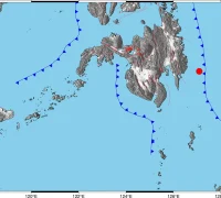 G23RKHnbkAApOMf Peta peringatan gempa dan potensi tsunami dari PTWC dan BMKG menunjukkan area terdampak Filipina, Indonesia, dan Palau. (x.com/phivolcs_dost)
