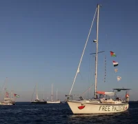 G2YccMzbMAAQrao Armada kapal Koalisi Armada Kebebasan berlayar menuju Jalur Gaza membawa bantuan kemanusiaan. (x.com/Bernama_Radio)