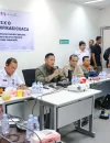 Menko AHY meninjau penanganan darurat bencana siklon tropis di Posko OMC Kualanamu. (KemenkoInfra)