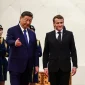 Presiden Prancis Emmanuel Macron bertemu Presiden Tiongkok Xi Jinping di Beijing untuk membahas gencatan senjata Ukraina. (x.com/PiQSuite)