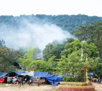 Perang perbatasan Thailand dan Kamboja memicu pengungsian warga sipil. (x.com/jacobincambodia)