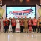Gubernur Kalimantan Barat Ria Norsan menyampaikan sambutan di Welcome Dinner Pekan Gawai Dayak ke-40 serta ajakan menjaga harmoni dan persatuan masyarakat.