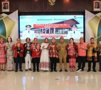 Gubernur Kalimantan Barat Ria Norsan menyampaikan sambutan di Welcome Dinner Pekan Gawai Dayak ke-40 serta ajakan menjaga harmoni dan persatuan masyarakat.