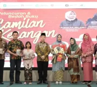 Gubernur Kalbar Ria Norsan saat menghadiri peringatan Hari Kartini di Aula Garuda Pontianak, (22/4/2026).