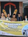 Gubernur Kalbar Ria Norsan meresmikan penerbangan Scoot Airlines rute Pontianak-Singapura di Bandara Supadio.