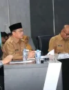 Gubernur Kalbar Ria Norsan saat menyampaikan paparan ekonomi hijau di Kantor Gubernur, Selasa (31/3/2026).