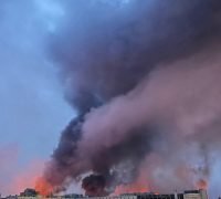 Rusia kembali melancarkan serangan udara besar-besaran ke Ukraina pada Senin dini hari, 7 Juli 2025, menewaskan satu warga sipil, melukai tujuh orang lainnya. (sumber foto: x.com/OSINT_SITREP)