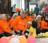 Sekda Kalbar Harisson saat menghadiri Peringatan Hari Anak Nasional ke-42 di Kantor Gubernur Kalbar.