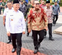 Gubernur Kalbar Ria Norsan menghadiri Malam Ramah Tamah HKG PKK ke-54 Tingkat Provinsi Kalimantan Barat di Halaman Kantor Bupati Kubu Raya.
