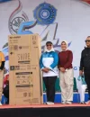 Ketua TP PKK Kalbar Erlina Ria Norsan menghadiri Senam Bersama dalam rangka HKG PKK ke-54 Tahun 2026 di Halaman Kantor Bupati Kubu Raya.