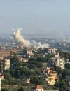 Asap mengepul di wilayah Nabatieh, Lebanon, setelah serangan drone Israel di tengah memanasnya konflik dengan Hizbullah.