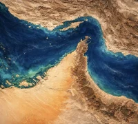 Ilustrasi - Selat Hormuz di tengah ketegangan geopolitik AS dan Iran.