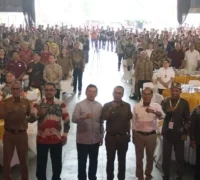 Wakil Gubernur Kalimantan Barat Krisantus Kurniawan menghadiri perayaan HUT ke-50 CU Lantang Tipo di Kabupaten Sanggau.