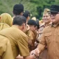 Bupati Kubu Raya Sujiwo usai memimpin apel dan halal bihalal ASN serta menekankan pentingnya kinerja maksimal pasca Lebaran.