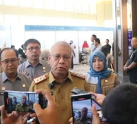 Sekda Kalbar Harisson usai sosialisasi KUHP dan KUHAP baru di Pontianak.