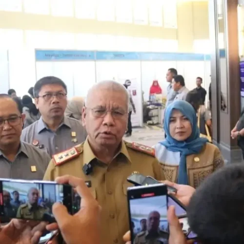 Sekda Kalbar Harisson usai sosialisasi KUHP dan KUHAP baru di Pontianak.