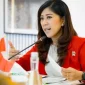 Menkomdigi Meutya Hafid menyampaikan penurunan transaksi dan jumlah pemain judi online berdasarkan data PPATK tahun 2025. (Komdigi)