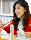 Menkomdigi Meutya Hafid menyampaikan penurunan transaksi dan jumlah pemain judi online berdasarkan data PPATK tahun 2025. (Komdigi)