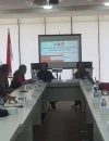 Rapat koordinasi patroli karhutla lintas instansi di PLBN Entikong Kabupaten Sanggau.