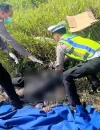 Petugas Satlantas Polres Kubu Raya melakukan olah TKP kecelakaan tabrak lari di Jalan Trans Kalimantan Kubu Raya.