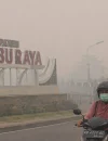 Kabut asap akibat karhutla menyelimuti wilayah Kubu Raya saat kualitas udara masuk kategori hitam atau berbahaya. (Foto: Res-KKR)