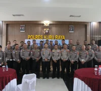 Kapolres Kubu Raya AKBP Rensa S. Aktadivia saat peringatan Hari Lalu Lintas Bhayangkara ke-71. (Foto: Res-KKR)