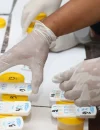 Personel Polres Kubu Raya menjalani tes urine dalam kegiatan Gaktibplin untuk mencegah penyalahgunaan narkoba. (Foto: Res-KKR)