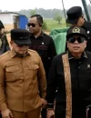 Bupati Kubu Raya Sujiwo dan Ketua Komisi V DPR RI Lasarus meninjau pembangunan IPA Arang Limbung untuk memperluas layanan air bersih bagi 8.000 rumah. (Foto: Prokopim KKR)
