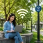 Ilustrasi fasilitas WiFi gratis Pemerintah Kota Pontianak untuk mendukung aktivitas digital masyarakat.