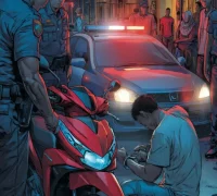 Ilustrasi penangkapan pelaku curanmor oleh petugas Polsek Pontianak Kota di kawasan Kampung Beting, Pontianak Timur.