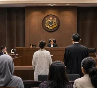 Ilustrasi ruang sidang pengadilan di Kuching, Malaysia terkait vonis lima bulan penjara terhadap seorang WNI dalam kasus prostitusi.