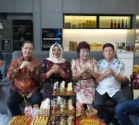 Gubernur Ria Norsan saat silaturahmi Imlek 2577 di Pontianak.