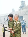 Kapal JS Kunisaki membawa tiga helikopter CH-47 Chinook untuk mendukung pemadaman karhutla di Kalimantan Barat.