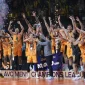 Jakarta Bhayangkara Presisi merayakan kemenangan usai menjadi juara AVC Men’s Volleyball Championship 2026 di Pontianak.