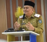 Sekda Kubu Raya Yusran Anizam membuka pelatihan pengelolaan bisnis dan keuangan KDKMP di Balai Diklat Keuangan Pontianak. (Foto: Prokopim KKR)