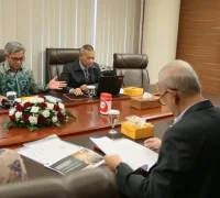 Pimpinan KPK dan LPS saat audiensi membahas kerja sama pengawasan sektor perbankan di Gedung Merah Putih KPK. (Dok. KPK)