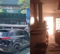 Kebakaran terjadi di Cafe Butu di Jalan Gajah Mada, Kota Pontianak.