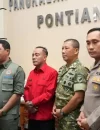 Wakil Gubernur Kalbar Krisantus Kurniawan mengikuti rapat koordinasi pengendalian karhutla bersama Kepala BNPB di Posko Utama Karhutla Lanud Supadio, Kabupaten Kubu Raya.