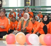 Ketua Forum Anak Kalbar Erlina Ria Norsan saat Peringatan Hari Anak Nasional ke-42 di Kantor Gubernur Kalbar.