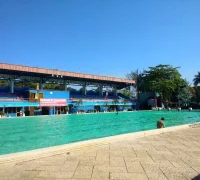 Kolam Renang JC Oevang Oeray lokasi pelajar SMA tenggelam. (Foto : suhali suhal)