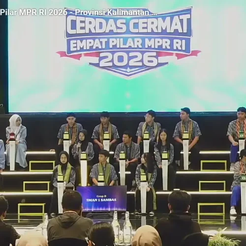 SMAN 1 Pontianak menyatakan sikap resmi terkait LCC 4 Pilar 2026 dan dukungan kepada SMAN 1 Sambas mewakili Kalbar.