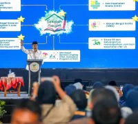 Menteri Sosial Saifullah Yusuf saat sosialisasi digitalisasi DTSEN di Kabupaten Pasuruan, Sabtu (7/2/2026).