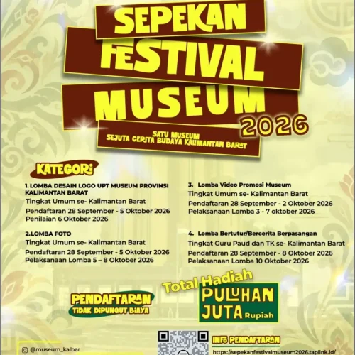 Poster Sepekan Festival Museum 2026 Kalimantan Barat. (Foto: instagram.com/museum_kalbar)
